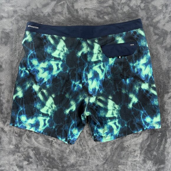 Hurley Phantom Eco Board Shorts Men 38 Tie Dye 18" Swim Trunks Beach Surf NWT - Picture 6 of 11